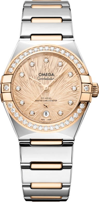 Omega,Constellation 29mm,29mm,Stainless Steel,Champagne,Automatic,Day,Anti-magnetic,131,131.25.29.20.58.002
