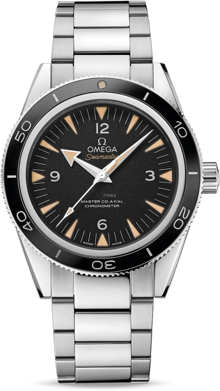 Omega,Seamaster 300 41mm,41mm,Stainless Steel,Black,Automatic,Co-Axial Escapement,60hours,233,233.30.41.21.01.001