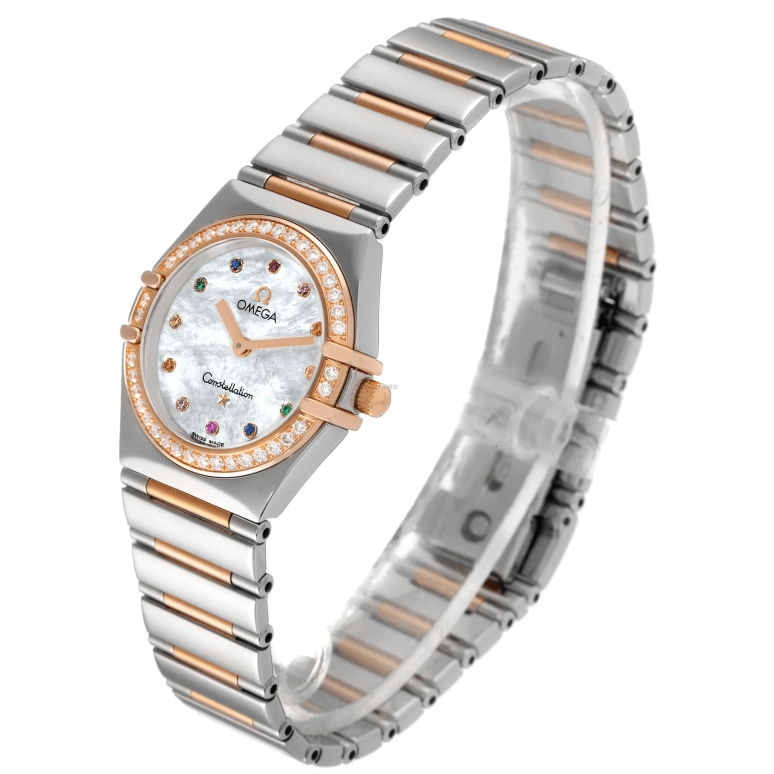 Omega,Constellation 25.50mm,25.50mm,Stainless Steel,Red Gold,White,Quartz,30000hours,In-house Caliber,1373,1373.79.00