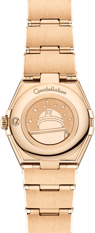 Omega,Constellation 25mm,25mm,Moonshine Gold,Silver White,White,Quartz,In-house Caliber,Sapphire,Crystal Glass,131,131.55.25.60.55.003