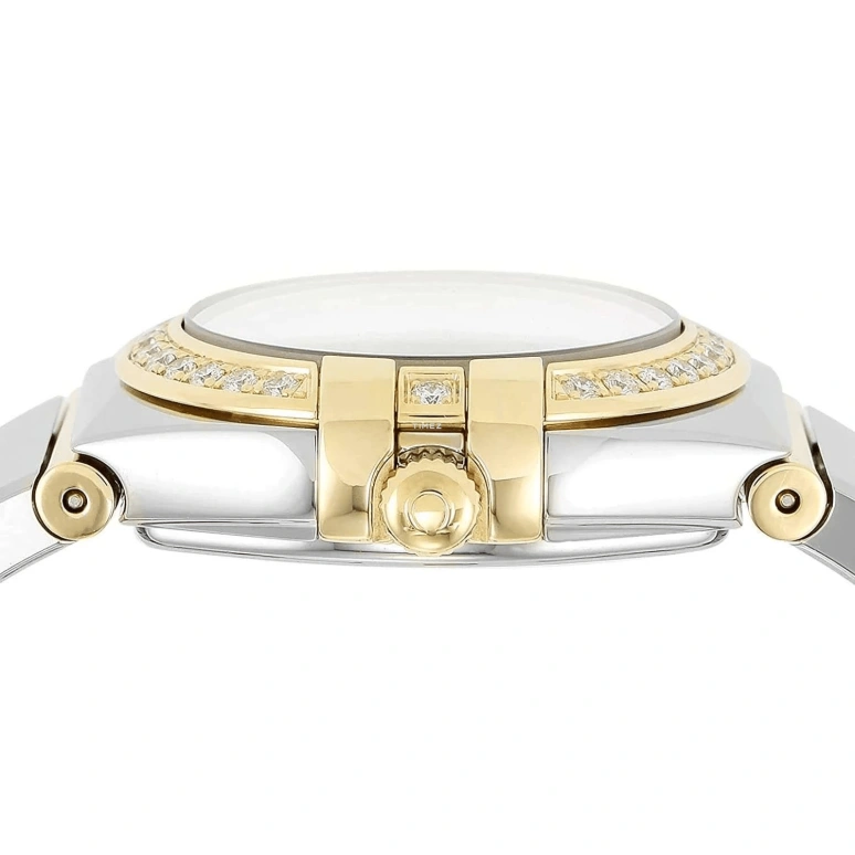 Omega,Constellation 24mm,24mm,Yellow Gold,Stainless Steel,White,Quartz,30000hours,In-house Caliber,123,123.25.24.60.55.007