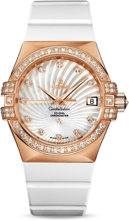 Omega,Constellation 35mm,35mm,Red Gold,White,Automatic,Date,Co-Axial Escapement,123,123.57.35.20.55.001