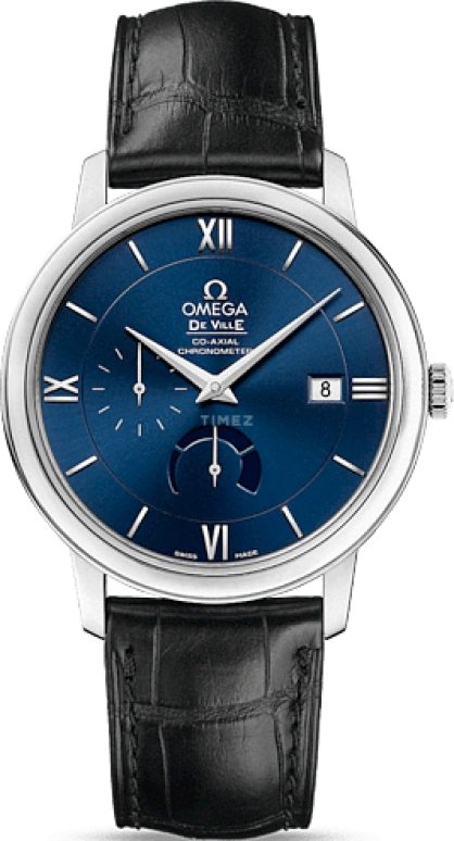 Omega,De Ville 39.50mm,39.50mm,Stainless Steel,Blue,Automatic,Date,Power Reserve Indicator,Co-Axial Escapement,424,424.13.40.21.03.001