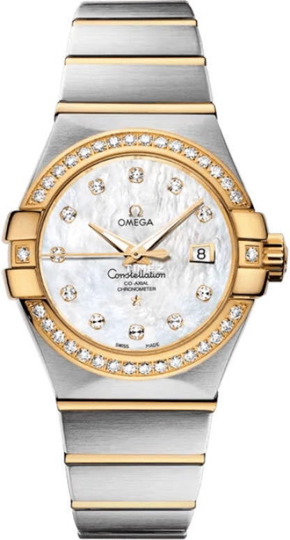 Omega,Constellation 31mm,31mm,Yellow Gold,Stainless Steel,White,Automatic,Day,50hours,123,123.25.31.20.55.003
