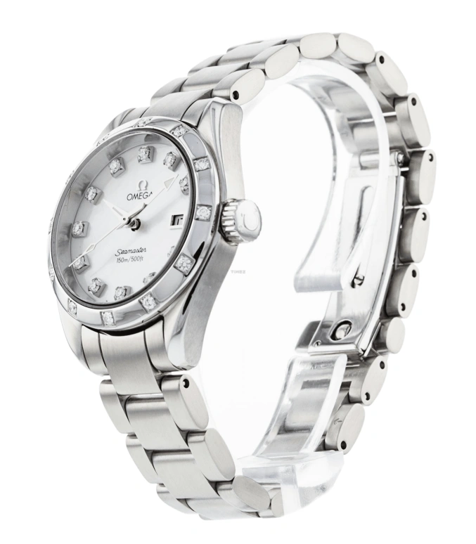 Omega,Seamaster 30mm,30mm,Stainless Steel,White,Quartz,Day,Sapphire,Crystal Glass,2575,2575.75.00