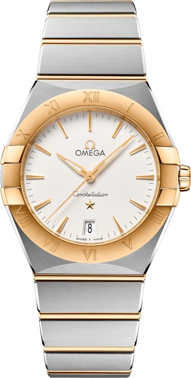 Omega,Constellation 36mm,36mm,Yellow Gold,Stainless Steel,Silver,Quartz,Day,30000hours,131,131.20.36.60.02.002