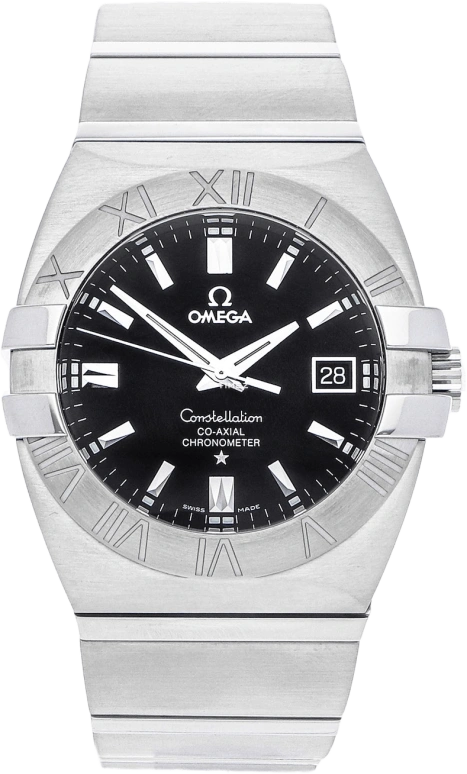 Omega,Constellation 38mm,38mm,Stainless Steel,Black,Automatic,Day,48hours,1503,1503.51.00