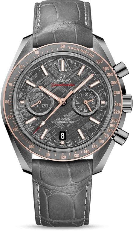 Omega,Speedmaster (Non-Moonwatch) 44.25mm,44.25mm,Ceramic,Sedna Gold,Grey,Automatic,Chronograph,Date,Co-Axial Escapement,Column Wheel,60hours,In-house Caliber,311,311.63.44.51.99.001