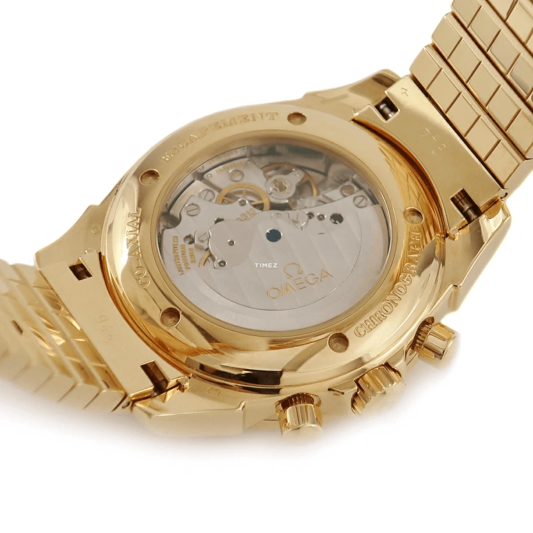 Omega,De Ville 41mm,41mm,Yellow Gold,Black,Automatic,Chronograph,Day,4141,4141.50.00