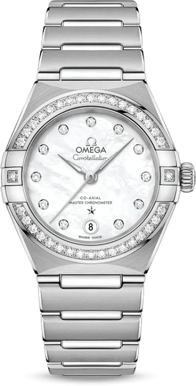Omega,Constellation 29mm,29mm,Stainless Steel,White,Automatic,Date,Co-Axial Escapement,131,131.15.29.20.55.001