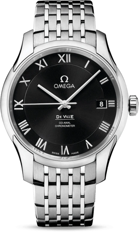 Omega,De Ville 41mm,41mm,Stainless Steel,Black,Automatic,Date,Co-Axial Escapement,431,431.10.41.21.01.001