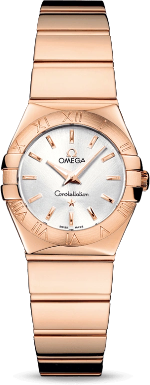 Omega,Constellation 24mm,24mm,Red Gold,Silver,Quartz,30000hours,In-house Caliber,123,123.50.24.60.02.003