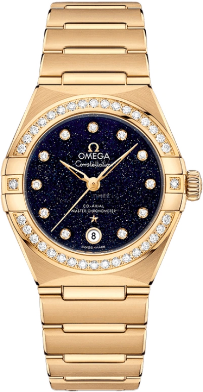 Omega,Constellation 29mm,29mm,Yellow Gold,Blue,Automatic,Date,Co-Axial Escapement,131,131.55.29.20.53.002