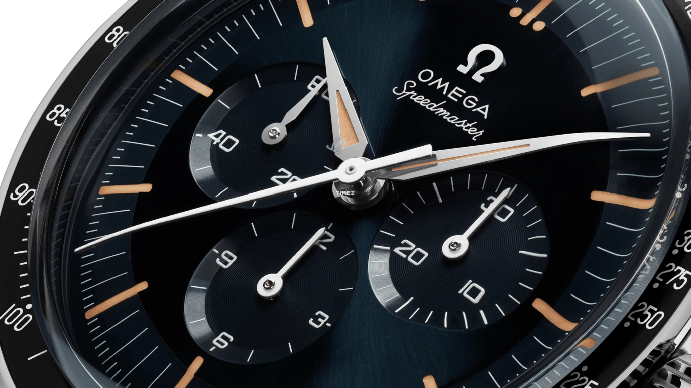 Omega,Speedmaster 39.70mm,39.70mm,Stainless Steel,Dark Blue,Grey,Handwound,Chronograph,Anti-magnetic,310,310.30.40.50.06.001