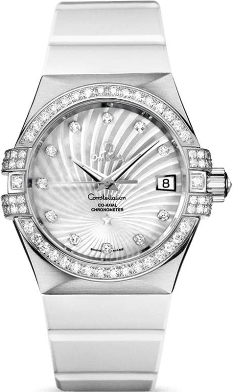 Omega,Constellation 35mm,35mm,White Gold,White,Automatic,Date,Co-Axial Escapement,123,123.57.35.20.55.005