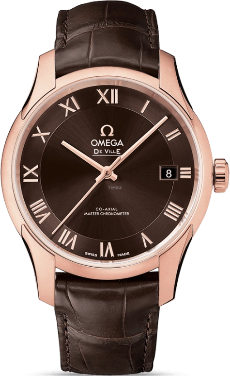 Omega,De Ville 41mm,41mm,Sedna Gold,Brown,Automatic,Date,Co-Axial Escapement,433,433.53.41.21.13.001