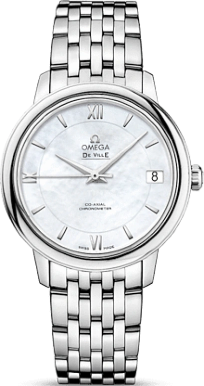 Omega,De Ville 32.70mm,32.70mm,Stainless Steel,White,Automatic,Date,Co-Axial Escapement,424,424.10.33.20.05.001
