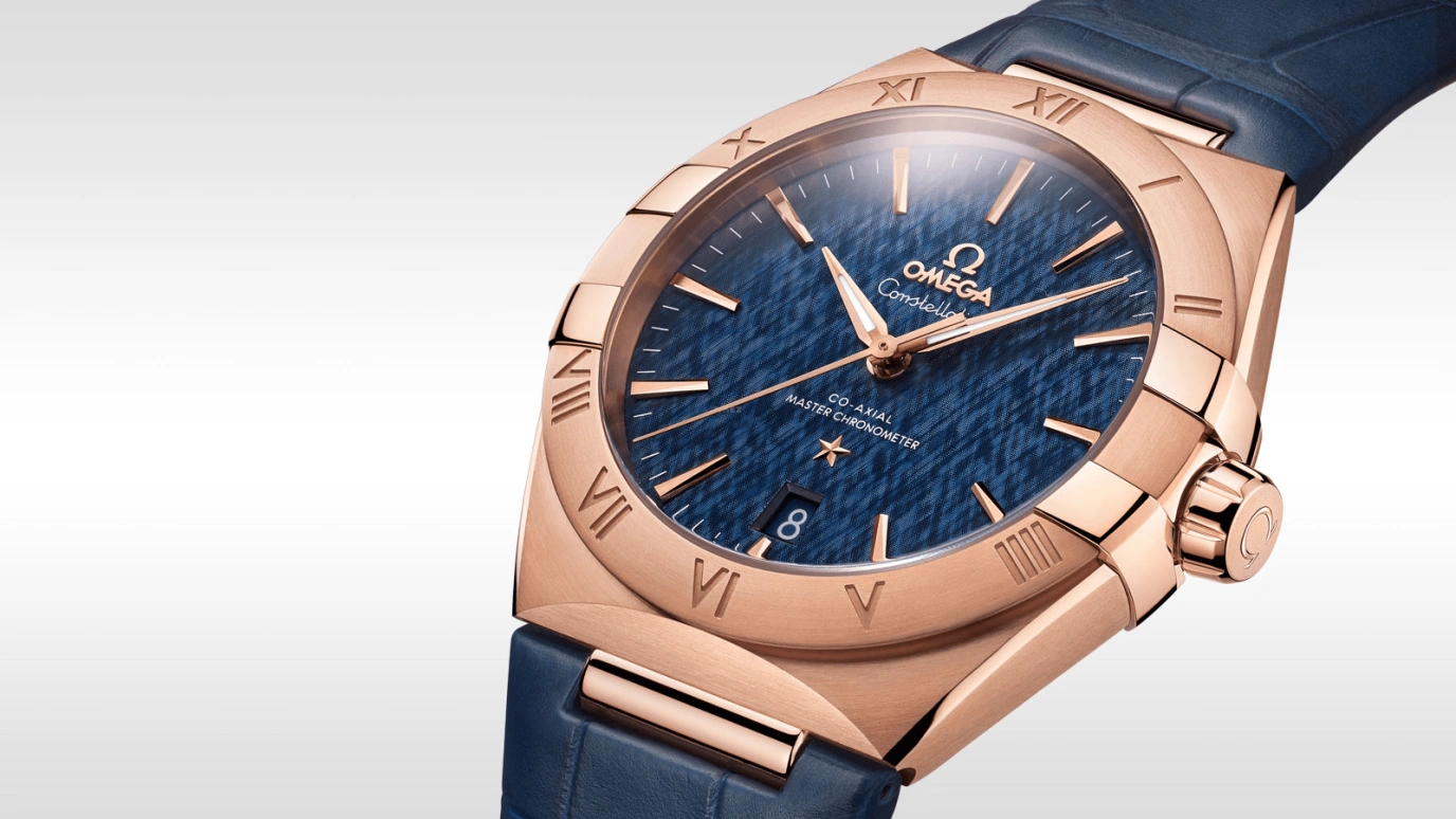 Omega,Constellation 39mm,39mm,Sedna Gold,Blue,Automatic,Date,Co-Axial Escapement,131,131.53.39.20.03.001