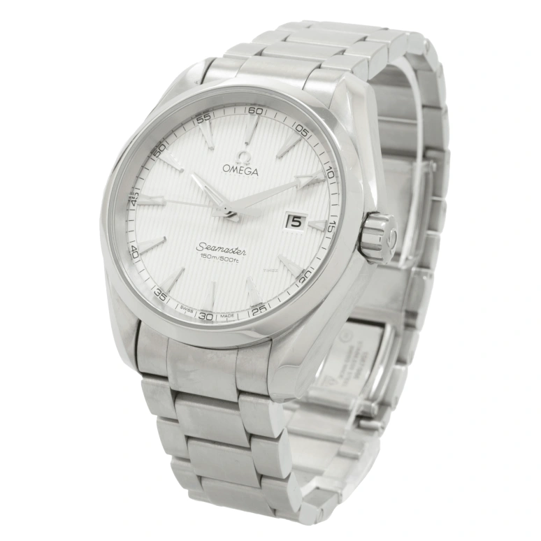 Omega,Aqua Terra 38.50mm,38.50mm,Stainless Steel,Silver,Quartz,Day,26280hours,231,231.10.39.61.02.001