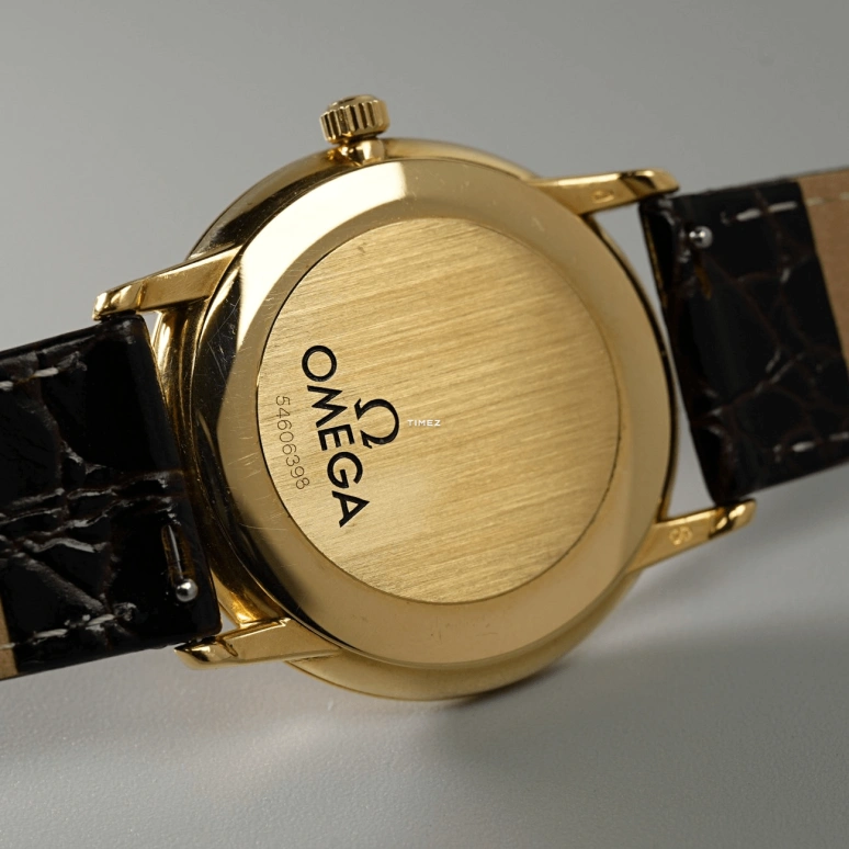 Omega,De Ville 34mm,34mm,Yellow Gold,Silver,White,Handwound,In-house Caliber,Sapphire,125,125.0050