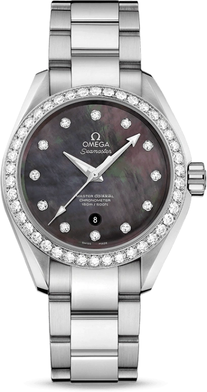 Omega,Aqua Terra 34mm,34mm,Stainless Steel,Grey,Automatic,Date,Zodiac Indications,Co-Axial Escapement,231,231.15.34.20.57.001