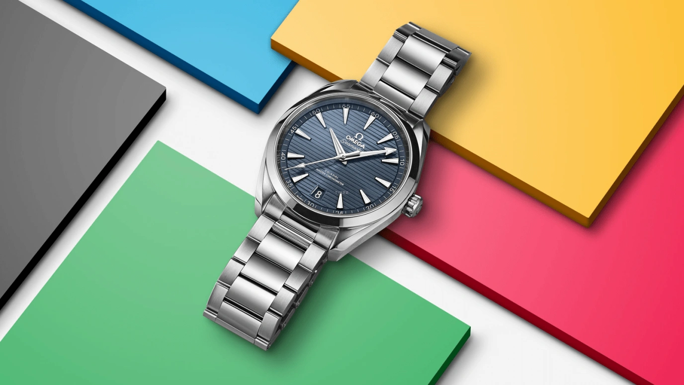 Omega,Aqua Terra 41mm,41mm,Stainless Steel,Blue,Automatic,Date,Co-Axial Escapement,220,220.10.41.21.03.003