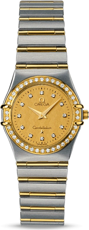 Omega,Constellation 25.50mm,25.50mm,Yellow Gold,Stainless Steel,Champagne,Quartz,30000hours,In-house Caliber,1277,1277.15.00