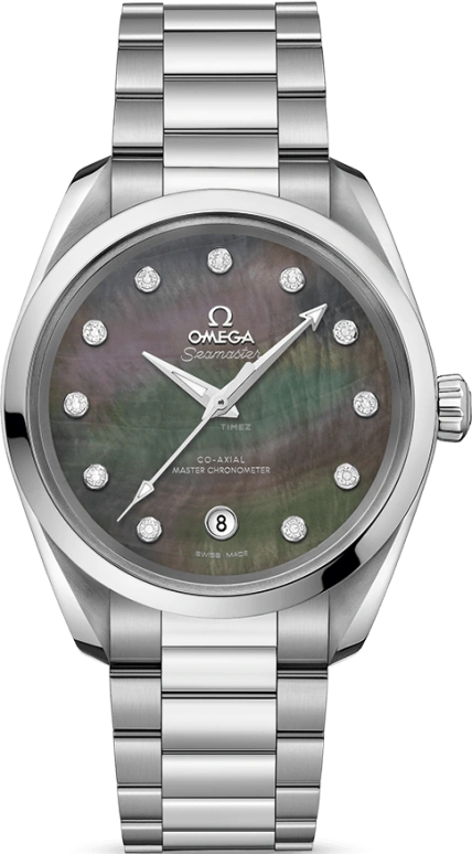 Omega,Aqua Terra 38mm,38mm,Stainless Steel,Brown,Automatic,Date,Co-Axial Escapement,220,220.10.38.20.57.001