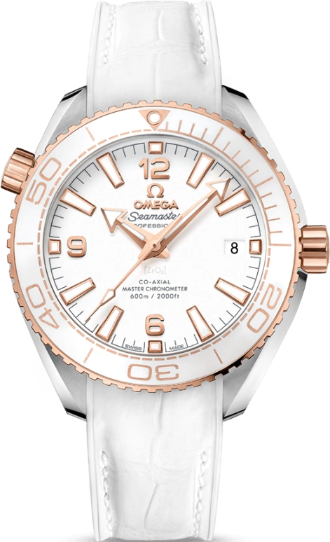 Omega,Seamaster Planet Ocean 39.50mm,39.50mm,Sedna Gold,Stainless Steel,White,Automatic,Date,Co-Axial Escapement,215,215.23.40.20.04.001