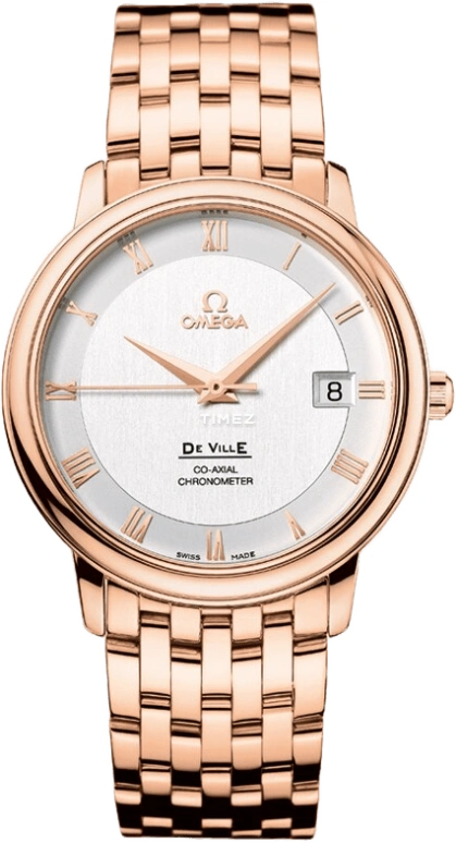 Omega,De Ville 36.50mm,36.50mm,Red Gold,Silver,Automatic,Day,48hours,4178,4178.31.00