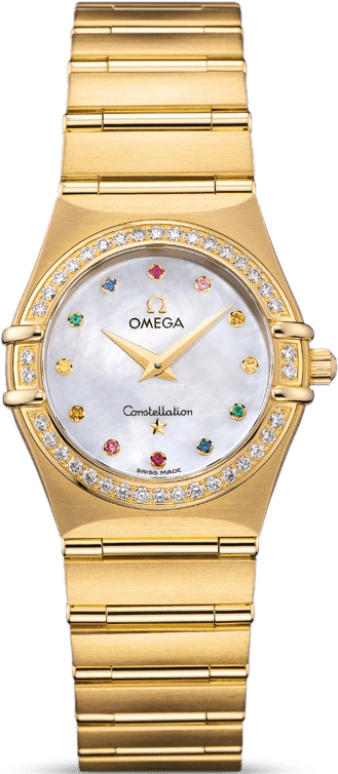 Omega,Constellation 25.50mm,25.50mm,Yellow Gold,White,Quartz,Day,30000hours,1177,1177.79.00