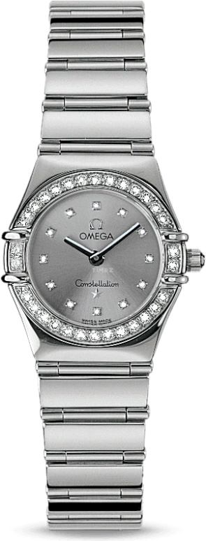 Omega,Constellation 25.50mm,25.50mm,White Gold,Grey,Quartz,Day,30000hours,1165,1165.36.00