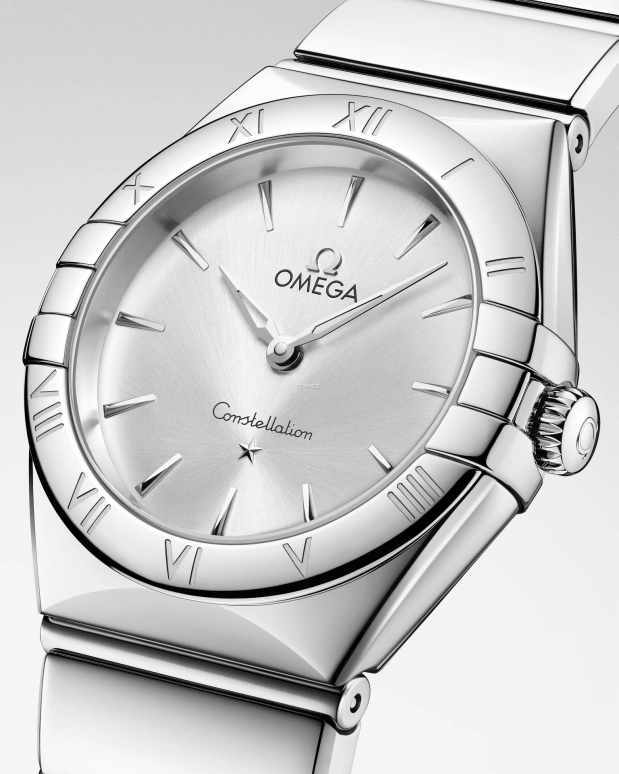 Omega,Constellation 28mm,28mm,Stainless Steel,Silver,Quartz,In-house Caliber,Sapphire,Crystal Glass,131,131.10.28.60.02.002
