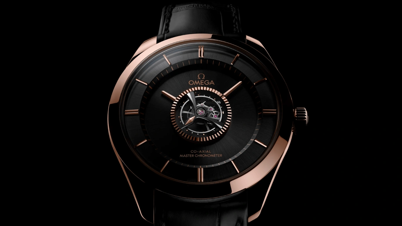Omega,Trésor 43mm,43mm,Sedna Gold,Black,Automatic,Power Reserve Indicator,Tourbillon Escapement,Co-Axial Escapement,529,529.53.43.22.01.001