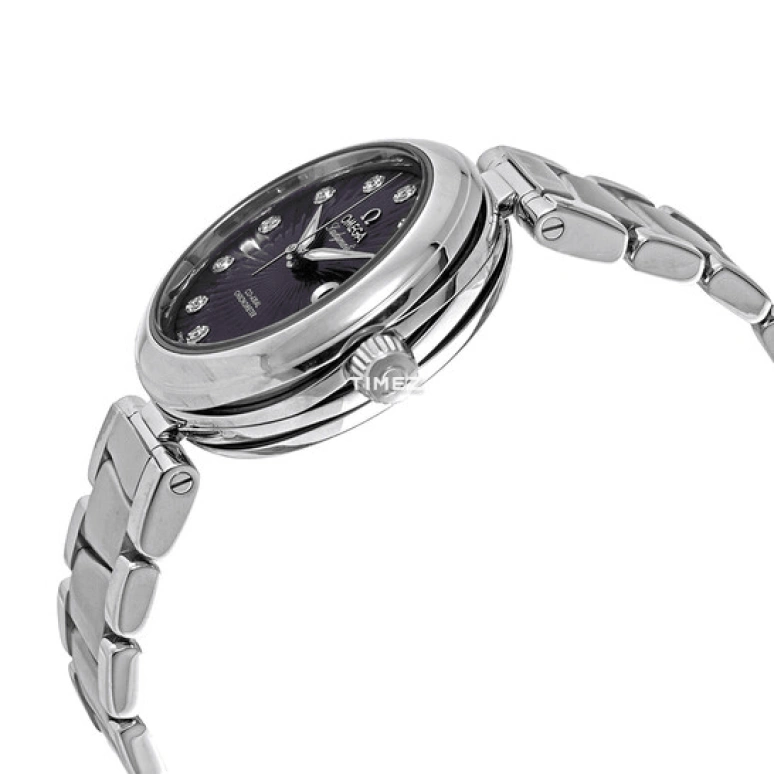 Omega,De Ville 34mm,34mm,Stainless Steel,Purple,Automatic,Day,Co-Axial Escapement,Anti-magnetic,425,425.30.34.20.60.001