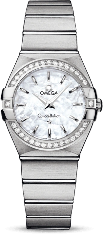 Omega,Constellation 27mm,27mm,Stainless Steel,White,Quartz,30000hours,In-house Caliber,123,123.15.27.60.05.001