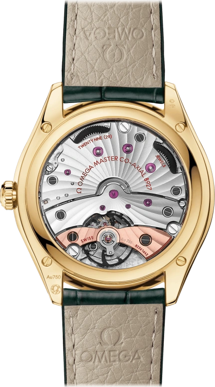 Omega,Trésor 40mm,40mm,Yellow Gold,Green,Handwound,Co-Axial Escapement,72hours,435,435.53.40.21.10.001