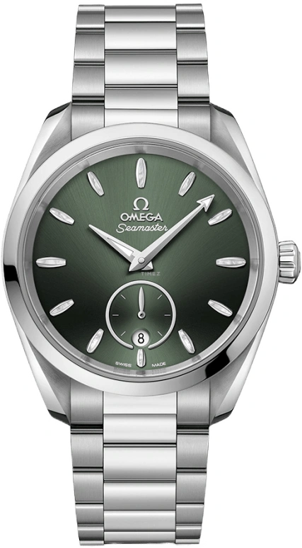 Omega,Aqua Terra 38mm,38mm,Stainless Steel,Green,Automatic,Date,Co-Axial Escapement,220,220.10.38.20.10.001