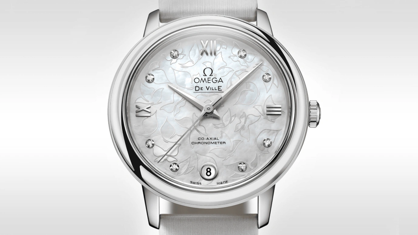 Omega,De Ville 32.70mm,32.70mm,Stainless Steel,White,Automatic,Date,Co-Axial Escapement,424,424.12.33.20.55.001