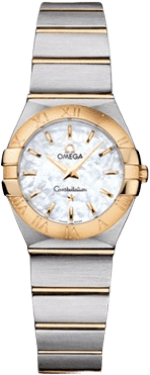 Omega,Constellation 24mm,24mm,Yellow Gold,Stainless Steel,White,Quartz,30000hours,In-house Caliber,123,123.20.24.60.05.002