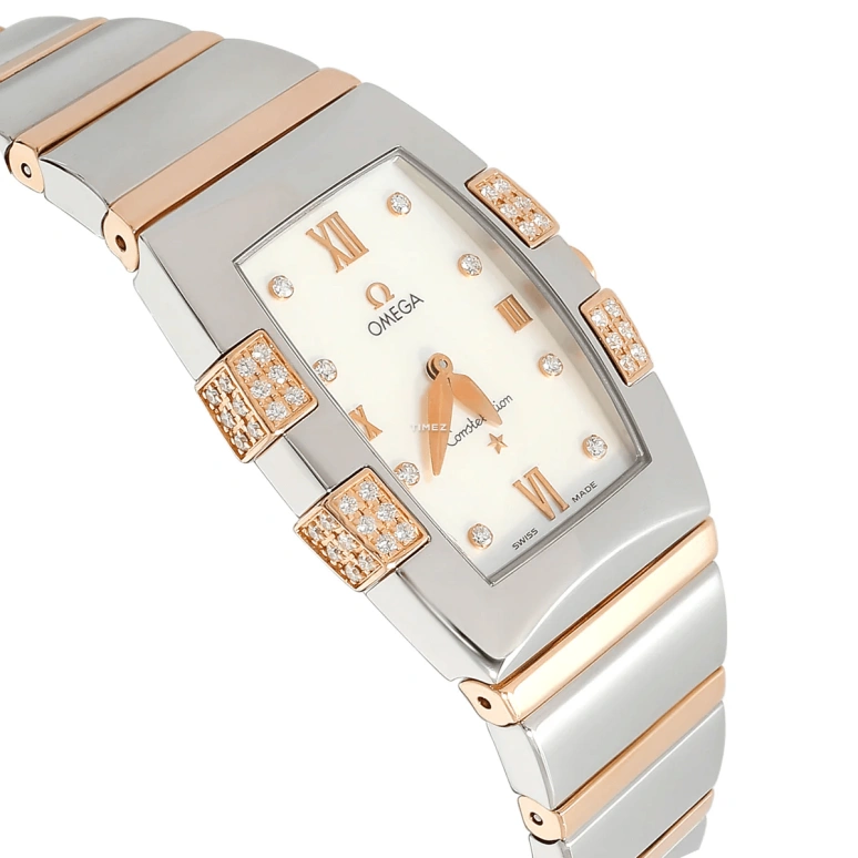 Omega,Constellation 32.60x25mm,32.60x25mm,Stainless Steel,Red Gold,White,Quartz,30000hours,In-house Caliber,1286,1286.75.00