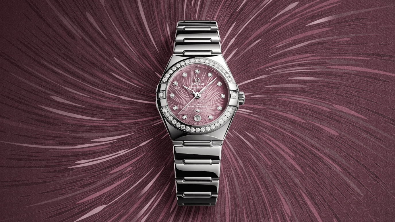 Omega,Constellation 29mm,29mm,Stainless Steel,Cherry Blossom Pink,Automatic,Day,Anti-magnetic,131,131.15.29.20.60.001