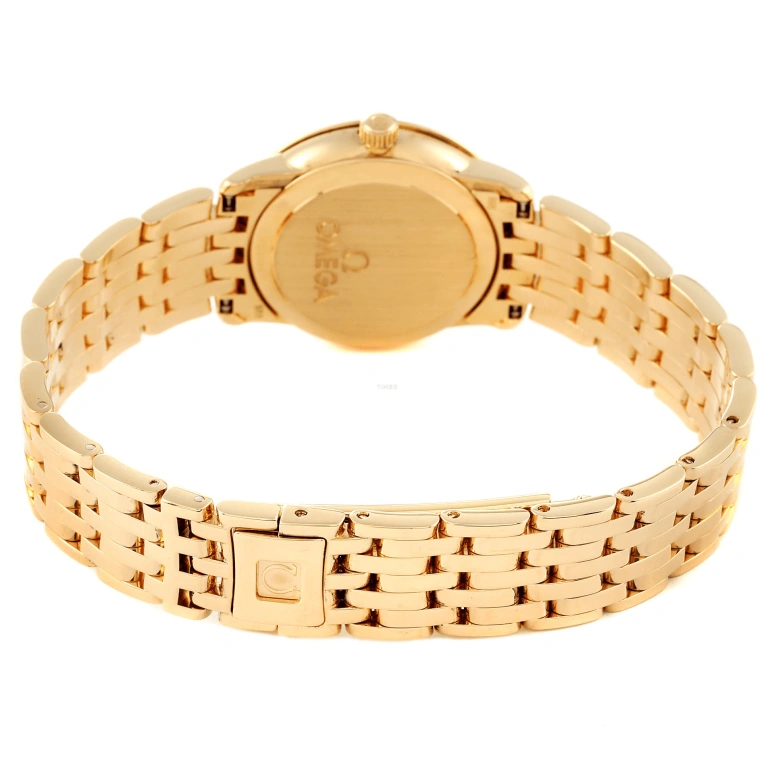 Omega,De Ville 27mm,27mm,Yellow Gold,White,Quartz,30000hours,In-house Caliber,413,413.55.27.60.55.001