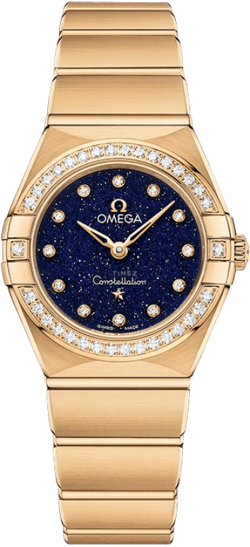 Omega,Constellation 25mm,25mm,Yellow Gold,Blue,Quartz,In-house Caliber,Sapphire,131,131.55.25.60.53.001