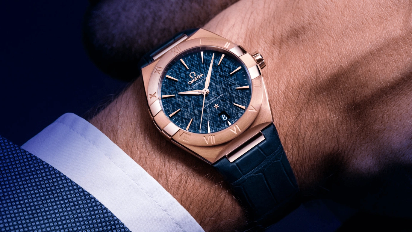Omega,Constellation 39mm,39mm,Sedna Gold,Blue,Automatic,Date,Co-Axial Escapement,131,131.53.39.20.03.001