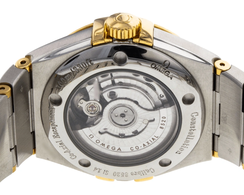 Omega,Constellation 31mm,31mm,Yellow Gold,Stainless Steel,White,Automatic,Day,50hours,123,123.20.31.20.55.002