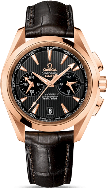 Omega,Aqua Terra 43mm,43mm,Red Gold,Grey,Automatic,Chronograph,Date,Co-Axial Escapement,Column Wheel,60hours,In-house Caliber,231,231.53.43.52.06.001