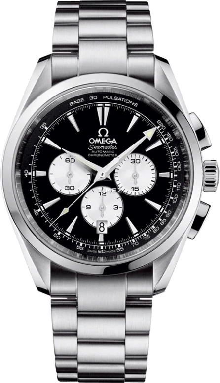 Omega,Aqua Terra 42.20mm,42.20mm,Stainless Steel,Black,Automatic,Chronograph,Day,221,221.10.42.40.01.002