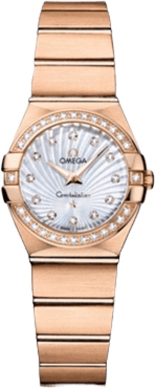 Omega,Constellation 24mm,24mm,Red Gold,White,Quartz,30000hours,In-house Caliber,123,123.55.24.60.55.001