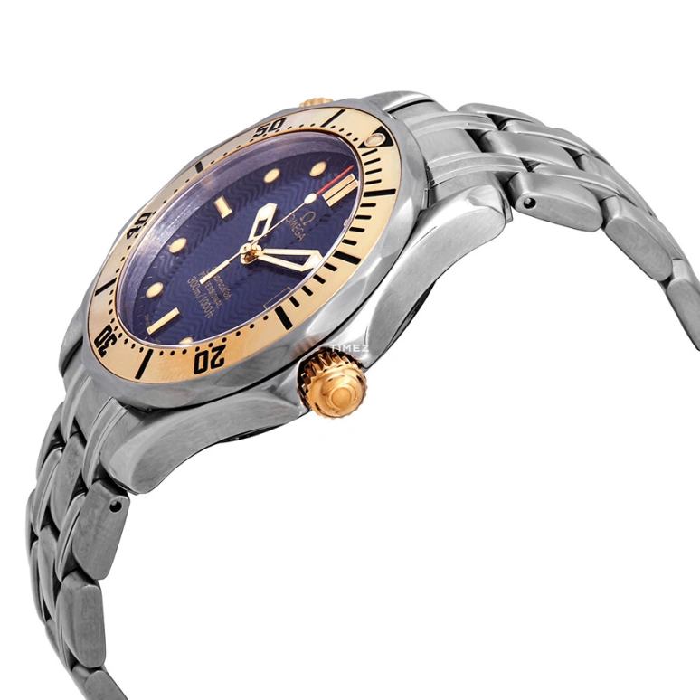 Omega,Seamaster Diver 300M 36.25mm,36.25mm,Yellow Gold,Stainless Steel,Blue,Quartz,Day,26280hours,2462,2462.80.00
